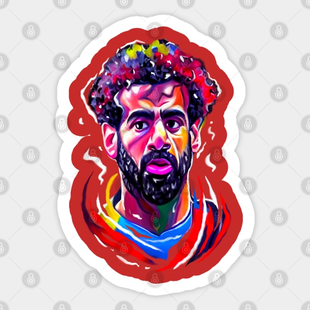 Mo Salah popart Caricature Sticker by BAJAJU